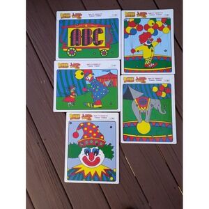 ABC Circus Clown Puzzles Set Of‎ 5 Grannycore Attic